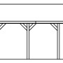 Technische Zeichnung Satteldach-Carport Wallgau mit Maßangabe Höhe 326 cm.