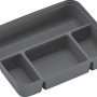 Grauer Einsatz Divider mit 4 Fächern für K-Latch Aufbewahrungsboxen.