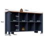Merax Organizer Regal 140x34x75 cm 8 Staufächer Küche Wohnzimmer Esszimmer_5