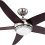 GLOBO Deckenventilator Fabiola mit Beleuchtung, 132 cm Durchmesser, Wengeholz-Flügel und Fernbedienung.