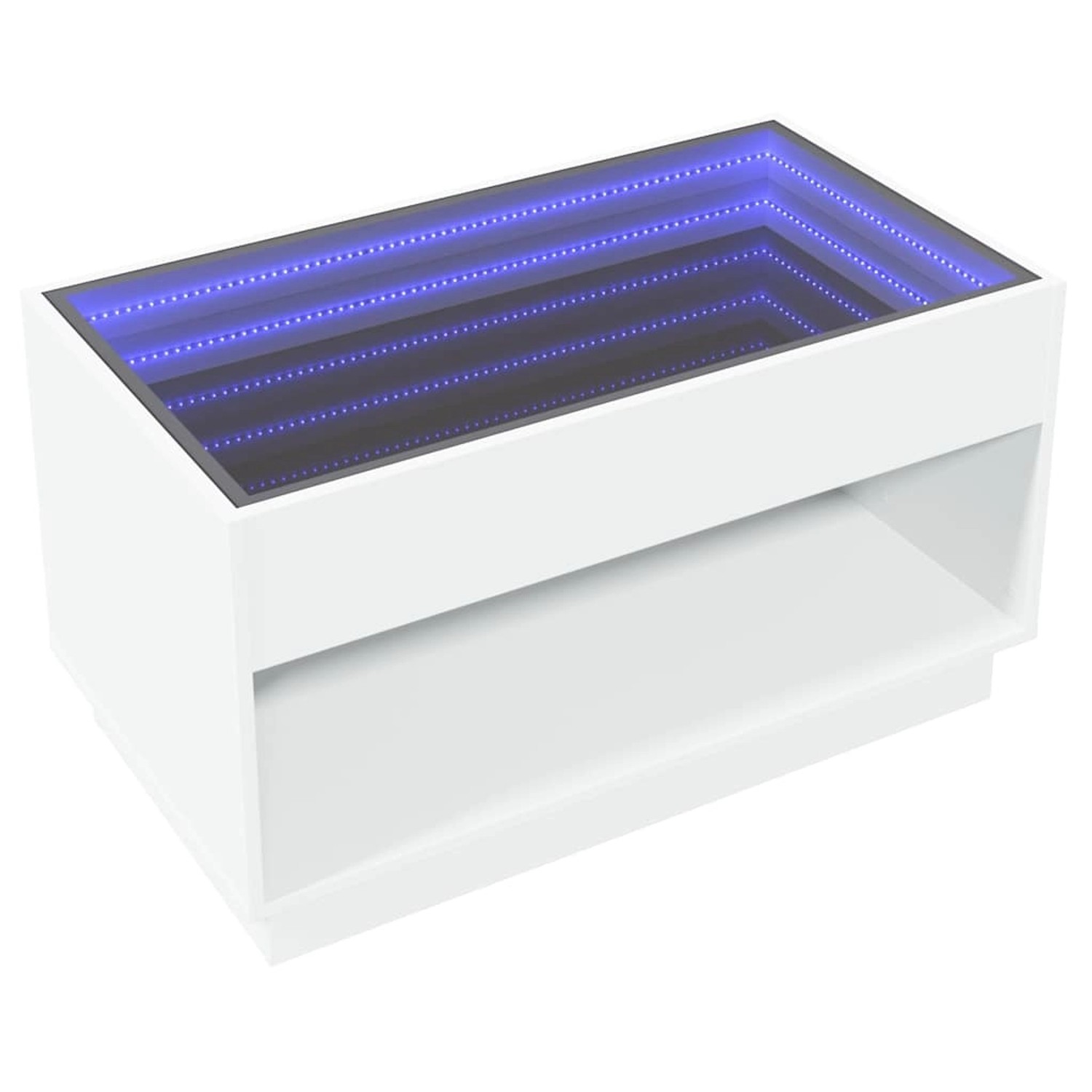 vidaXL Couchtisch mit Infinity-LED Weiß 90x50x50 cm 847665 günstig online kaufen
