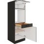 OPTIFIT Madrid420 Geräteumbauschrank, 60 cm, Anthrazit Matt, mit Schublade und Tür.