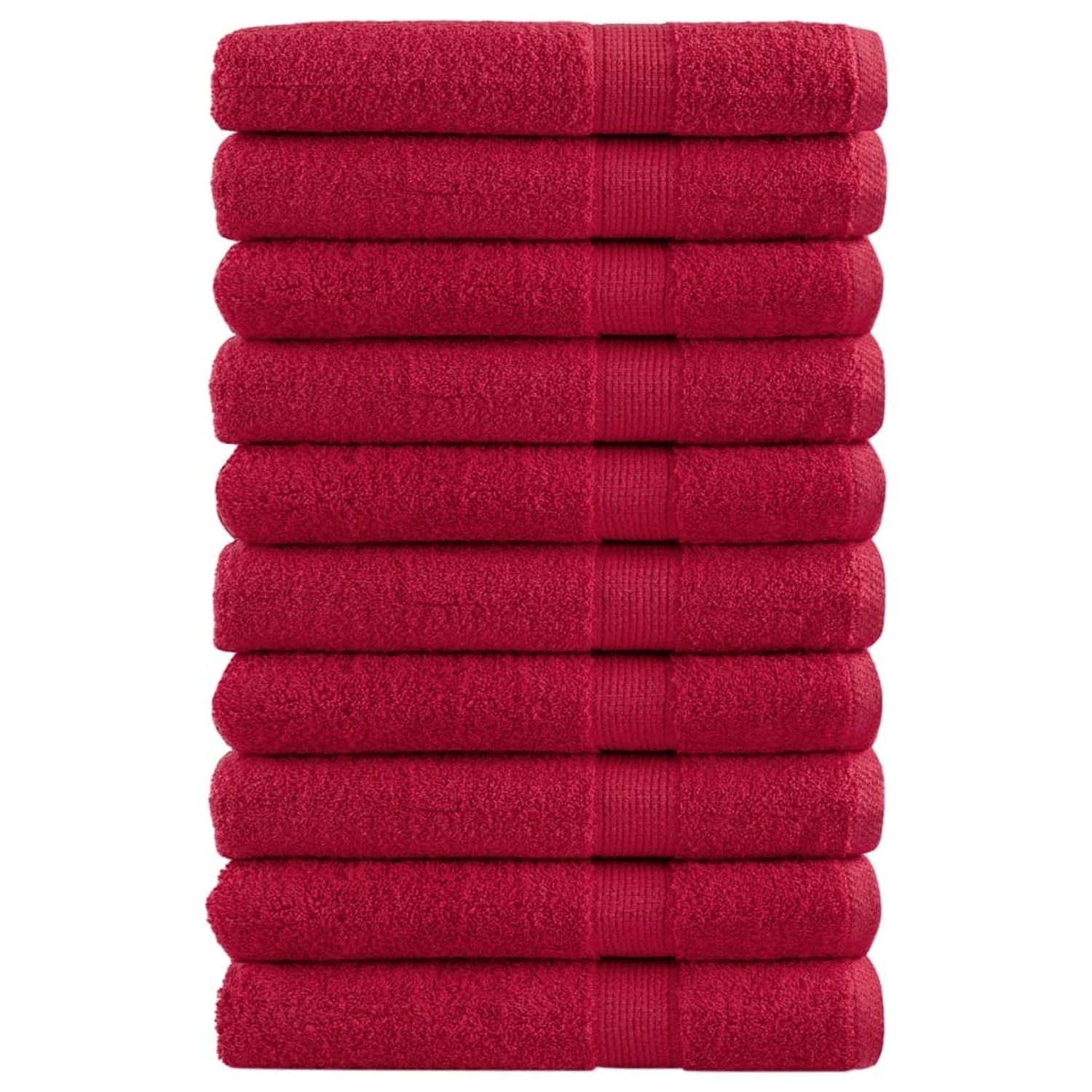 vidaXL Premium-Saunatücher 10 Stk Rot 80x200cm 600 g/m2 100% Baumwolle