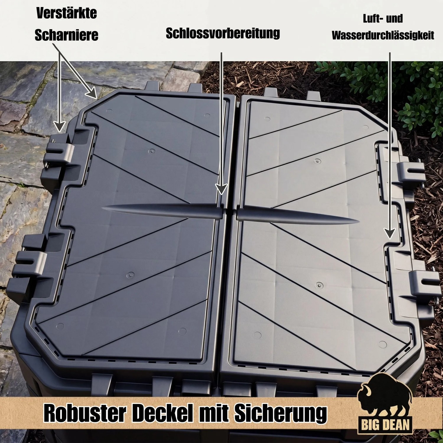 BigDean Komposter 360 Liter Gartenkomposter Thermokomposter Schnellkomposter Mit Entnahmeklappe_7