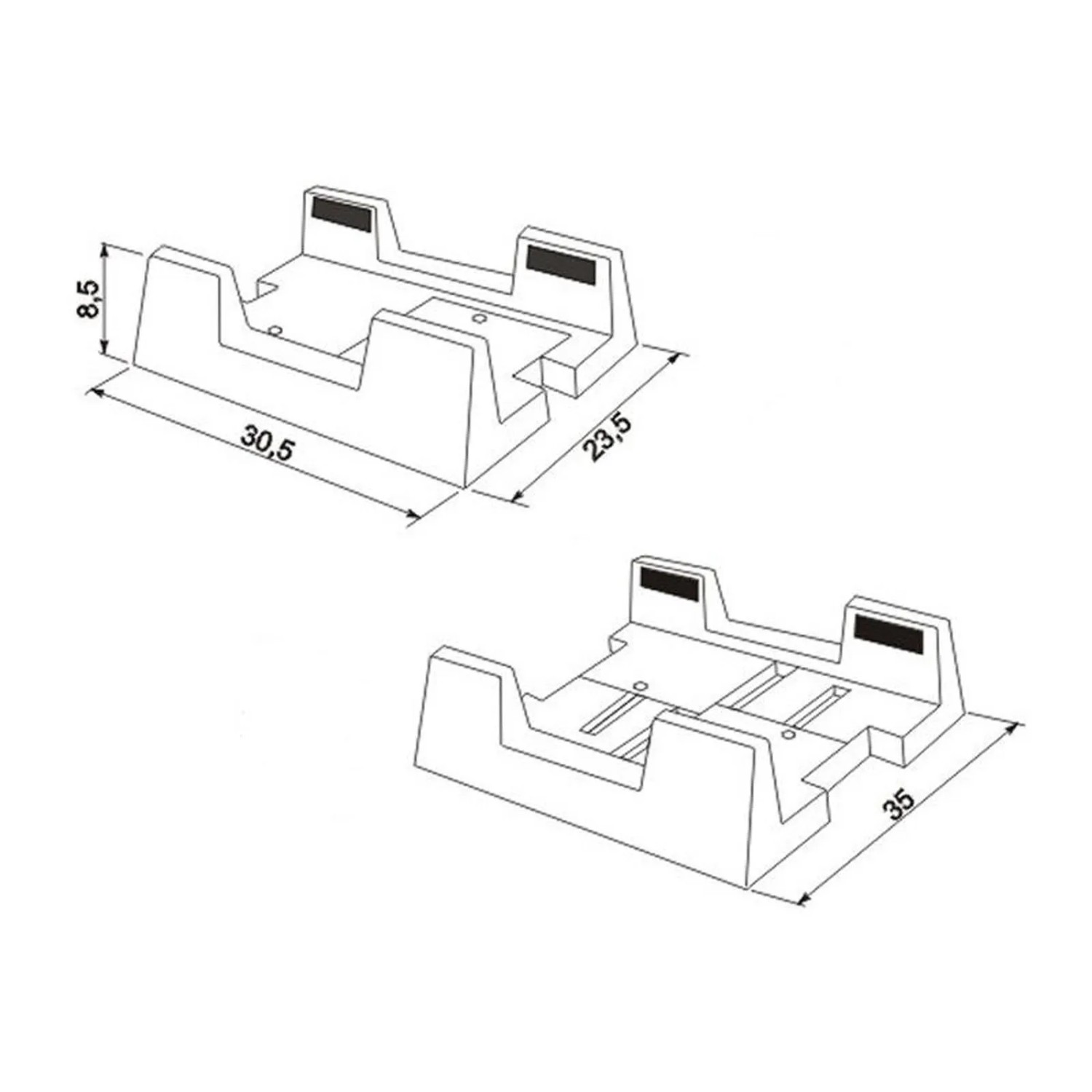SOTECH Computerständer PC Ständer Rollbar und Verstellbar Schwarz_3