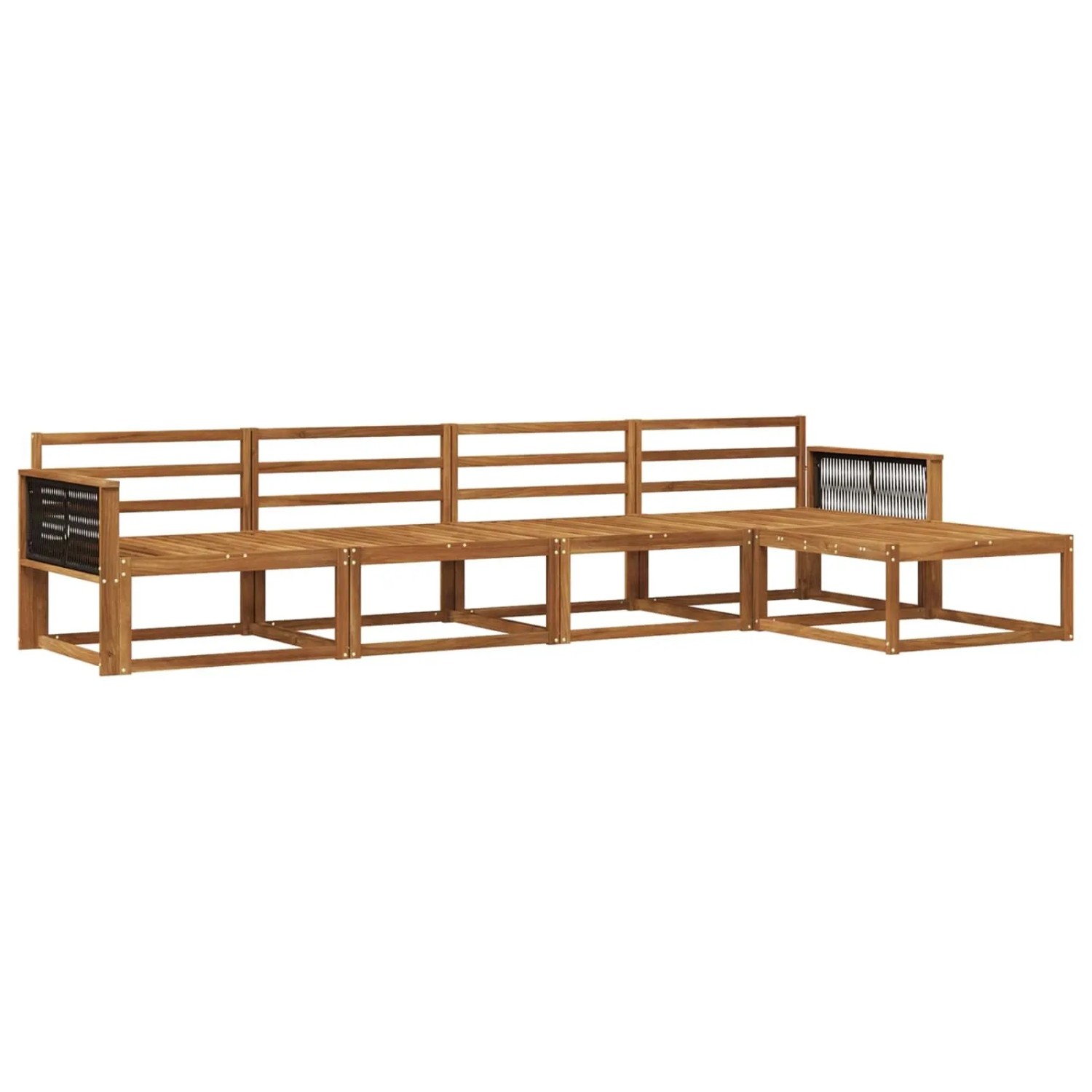 vidaXL Outdoor-Sofagarnitur 5 Stk Natur Massivholz Akazie 3382482