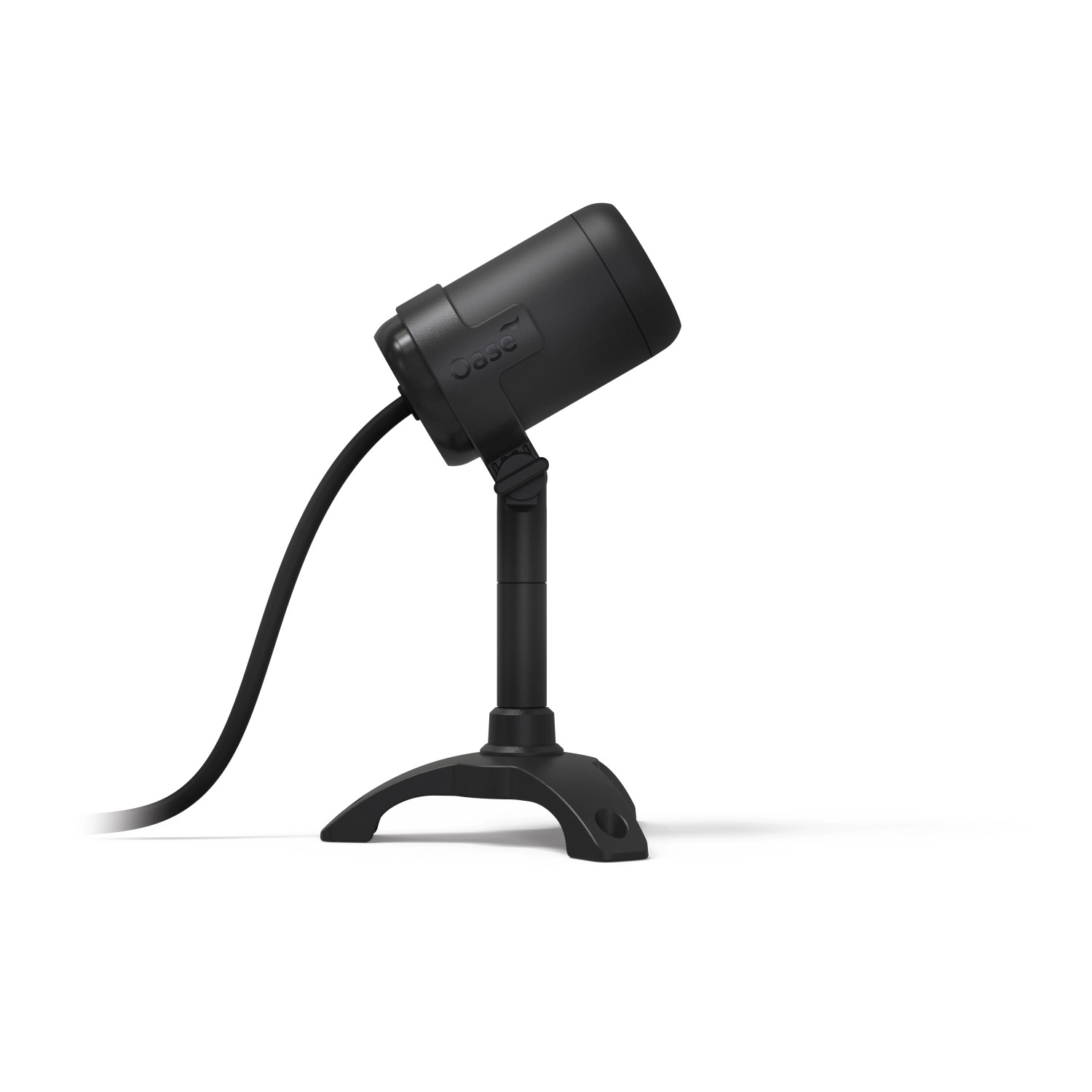 Schwarzer Oase LunAqua Connect L Solo LED-Spot mit Standfuß für Teichbeleuchtung.