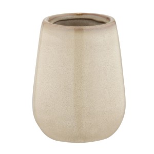 Beiger Wenko Zahnputzbecher Sirmione aus Keramik, Ø 8 cm.