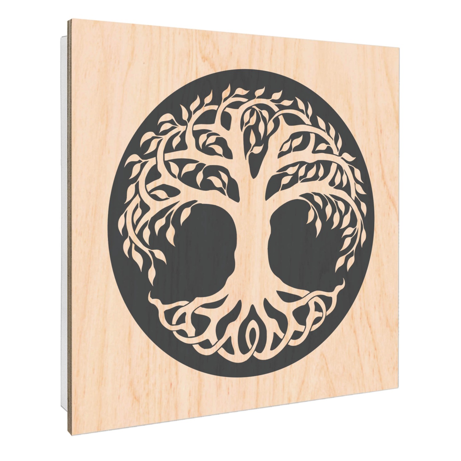 Banjado Großer Schlüsselbox Holz 30x30cm Weiß Scharnier Rechts 50 Haken Sch günstig online kaufen