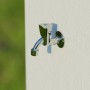 Chromfarbenes Kirchhoff Auslaufventil mit Haubengriff für Garten oder Keller.
