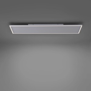 Rechteckige, dimmbare LED-Deckenleuchte Edging in Weiß, 121x31cm. Modernes Design für Innenräume.