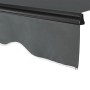 Detailaufnahme der grauen Juskys Gelenkarmmarkise 250x200 cm. Ideal als Sonnenschutz für Balkon und Terrasse.