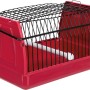Rote Trixie Transportbox für Kleintiere/Vögel, mit Gitter, Griff und Sitzstange.