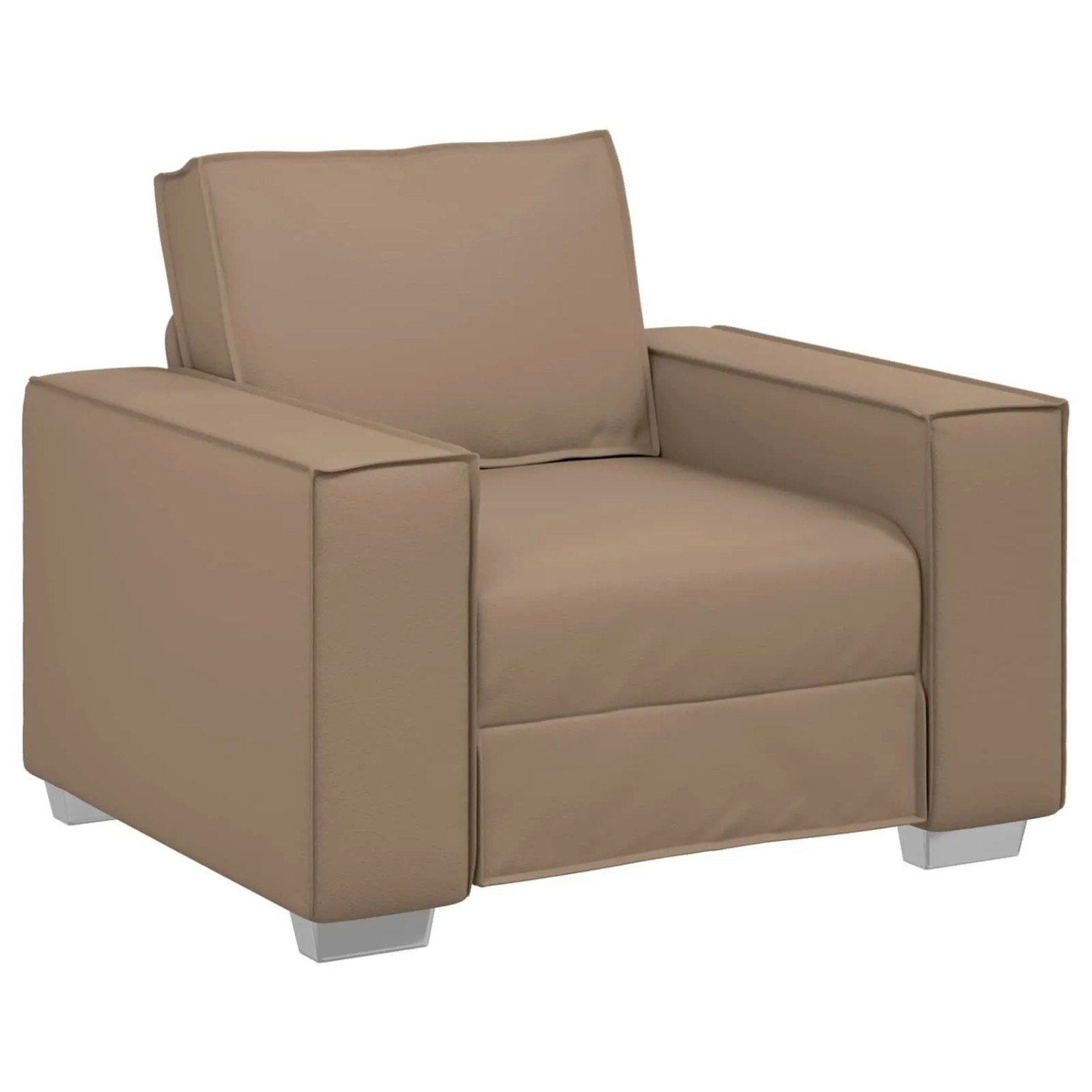 vidaXL Sofa-Sessel Cappuccino 100 cm Kunstleder 4105043