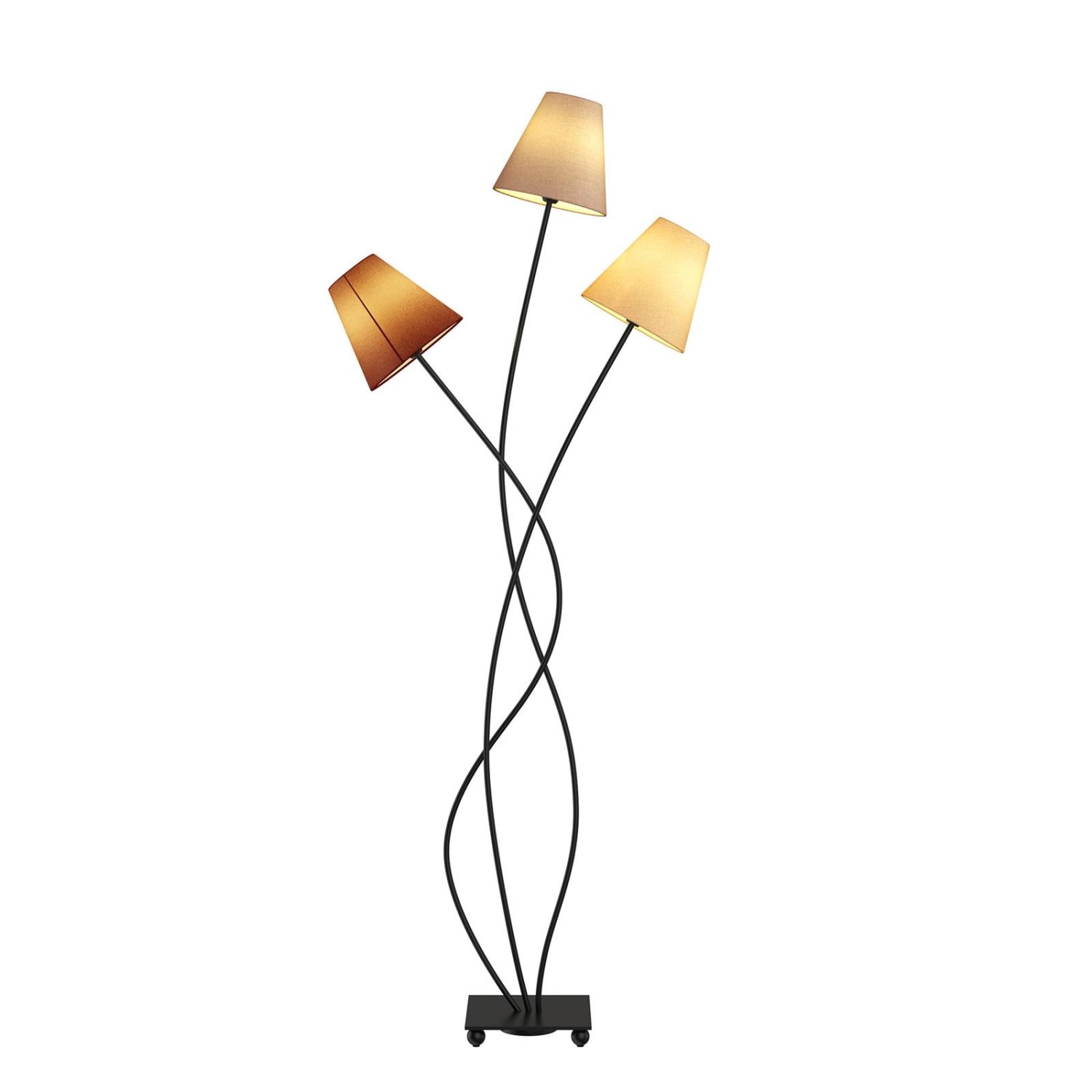 Lindby Stehlampe Melis 9624022 Modern in Creme aus Textil 3-flammig E14 Woh günstig online kaufen