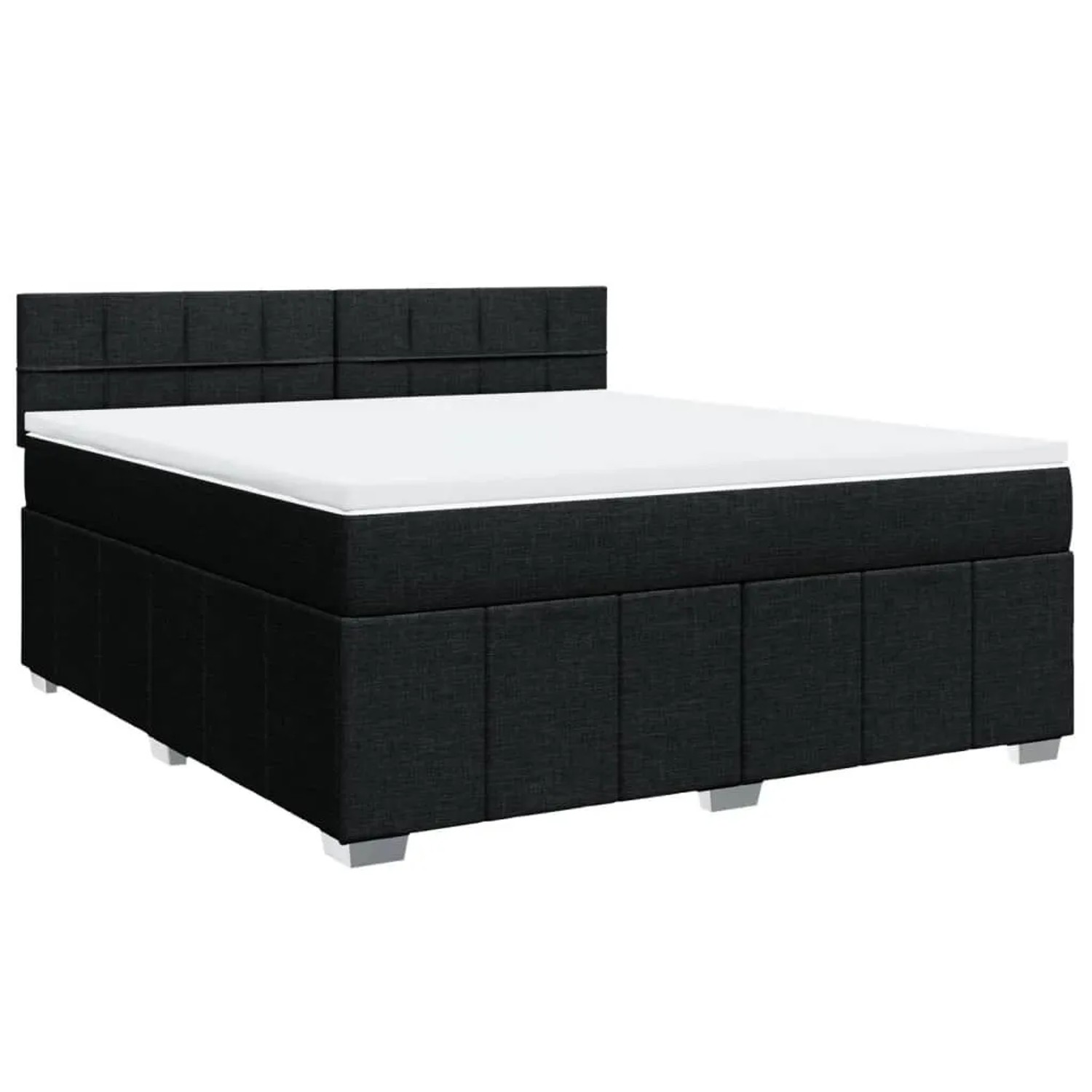 vidaXL Boxspringbett mit Matratze Schwarz 180x200 cm Stoff 3289449 günstig online kaufen