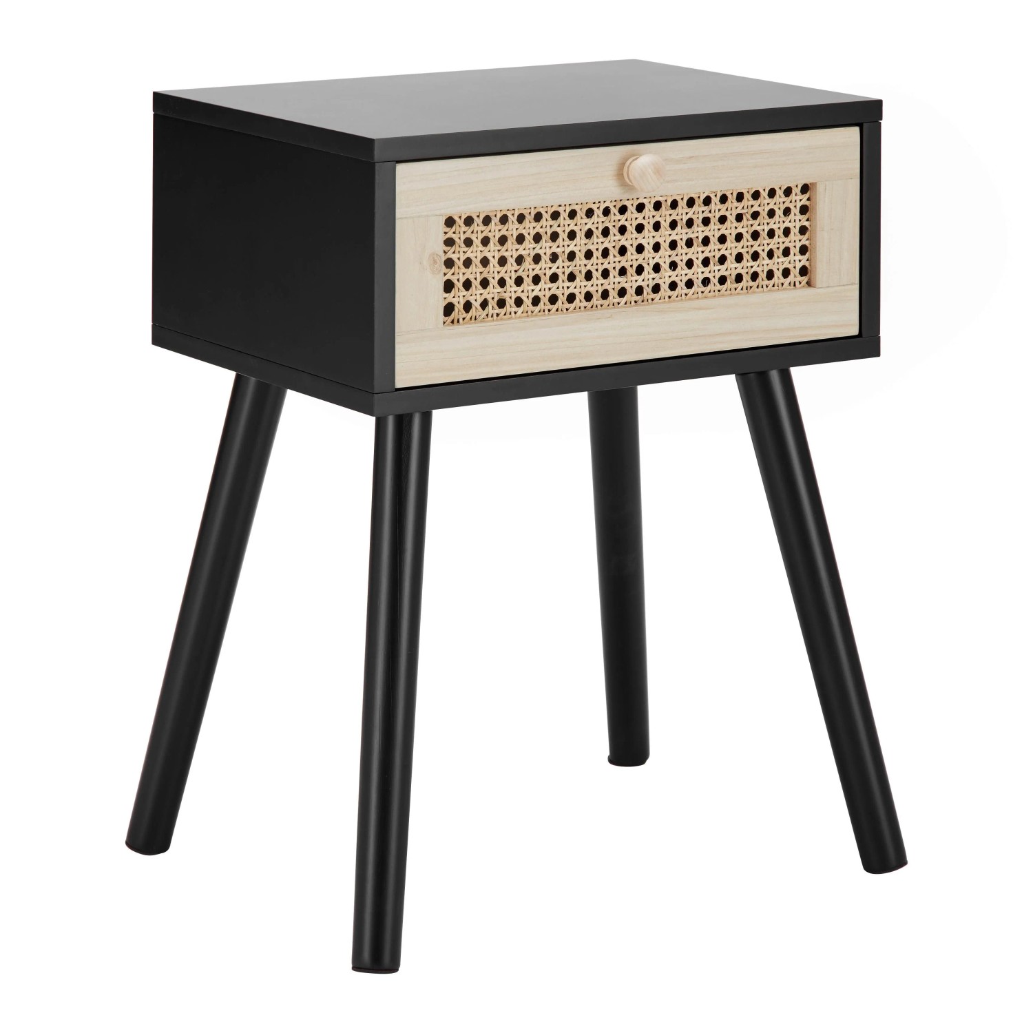 Bessagi Home Beistelltisch Denis Hellbraun/ Schwarz MDF
