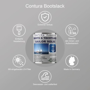 Contura Boots & Yachtlack Bootslack Holzlack Hartlack Klarlack 250ml Seidenmatt