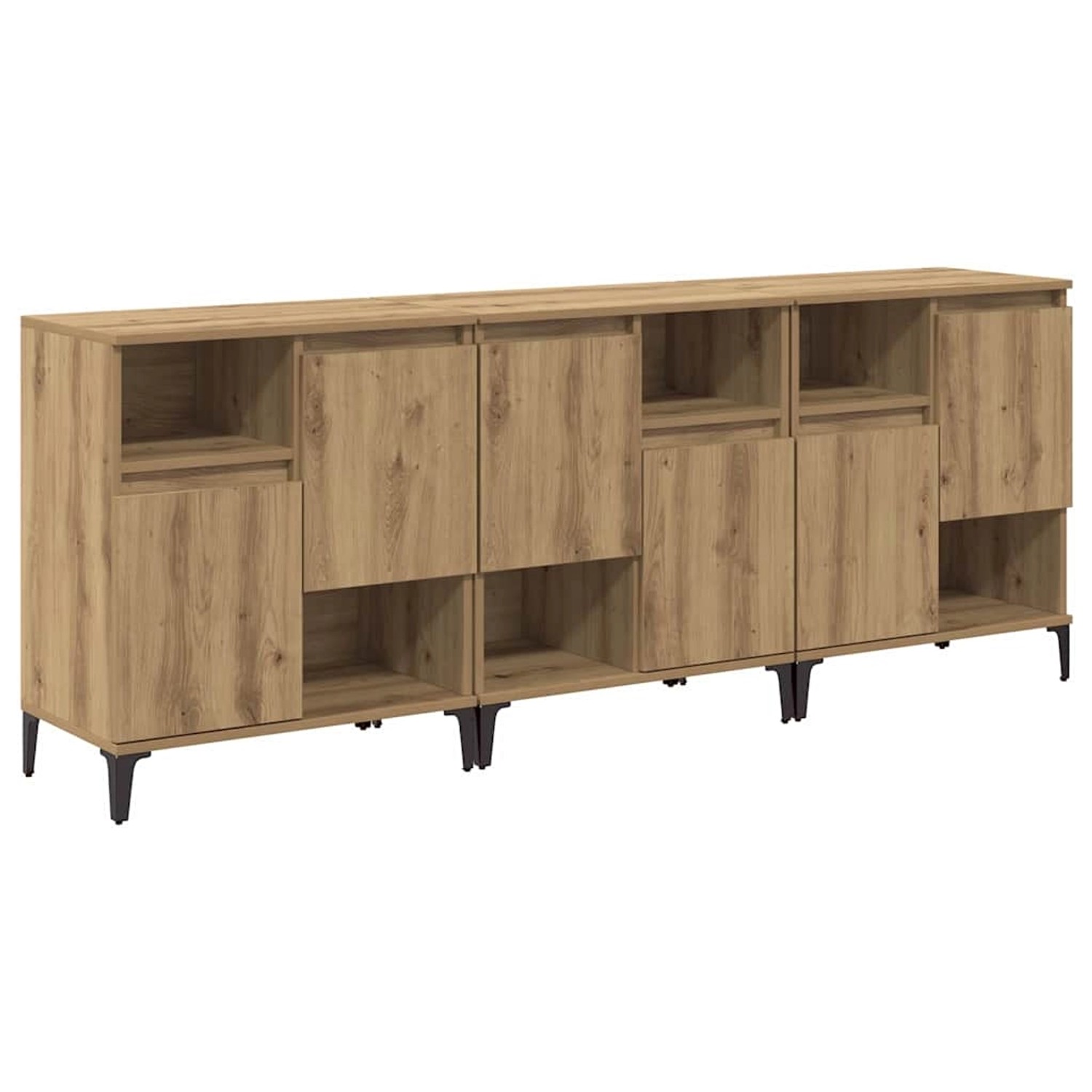 vidaXL Sideboards 3 Stk Artisan-Eiche 60 x 35 x 70 cm Holzwerkstoff 3415579 günstig online kaufen