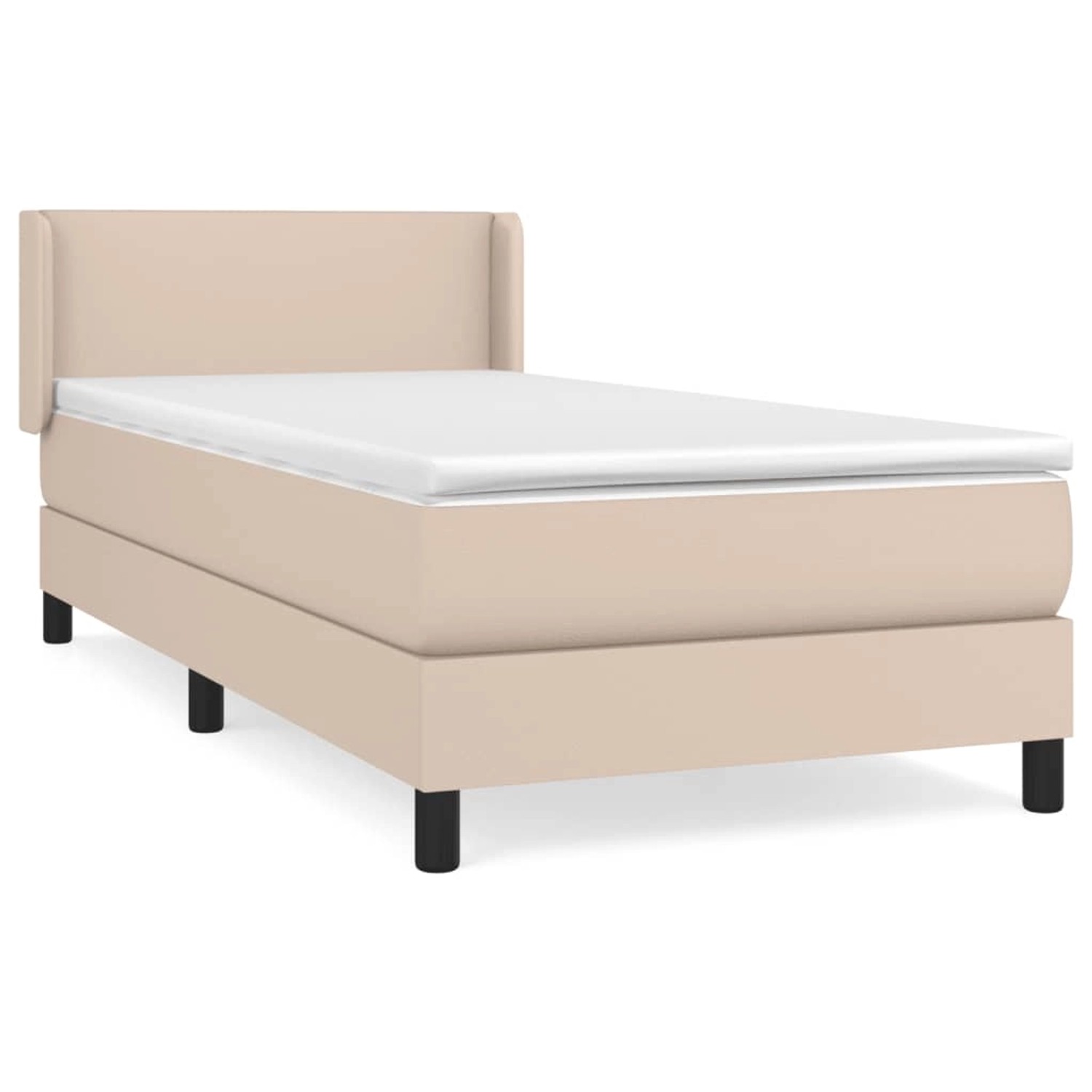 vidaXL Boxspringbett mit Matratze Cappuccino-Braun 90x190cm Kunstleder 3130 günstig online kaufen
