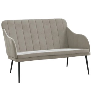 vidaXL Sitzbank Hellgrau 110x76x80 cm Samt 351464