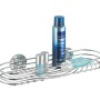 Wenko Maxiablage Turbo-Loc, Chrom, zur Wandmontage ohne Bohren, mit Badartikeln.