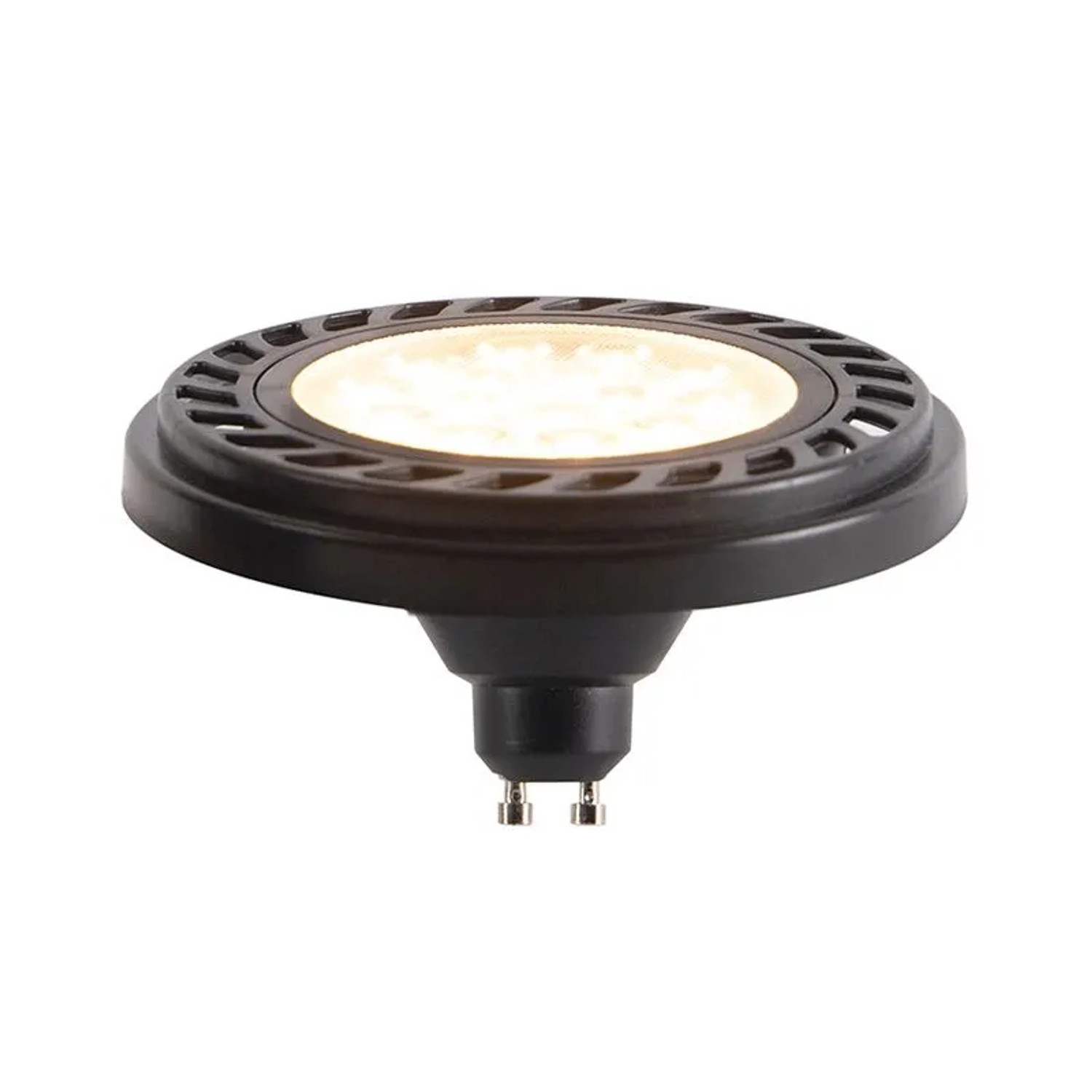 LUEDD GU10 Dimmbare LED AR111 Schwarz 8W 600,m 2700K