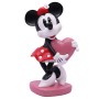 Disney Minnie Maus Valentinstags-Statue, 20 cm, als Gartendeko mit pinkem Herz.
