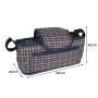 Monstershop Haustierwagen Fronttasche mit blauem Tartanmuster für Hundetransport, wasserdicht.