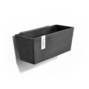 Ecopots Manhattan Wall Hängetopf, dunkelgrau, 35 cm. Ideal für vertikale Gärten.