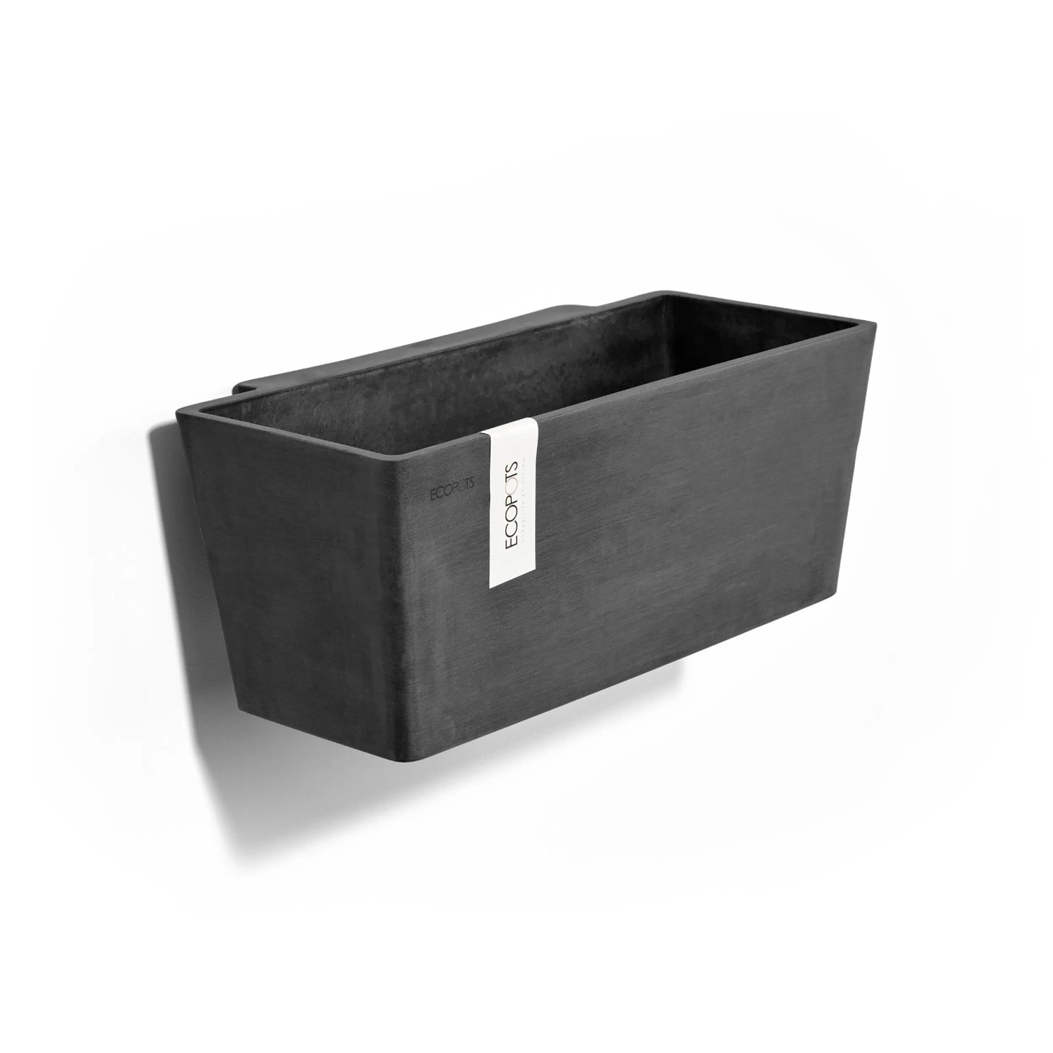 Ecopots Pflanztopf Manhattan Wall M Dunkelgrau 35 cm x 17,4 cm x 15 cm günstig online kaufen