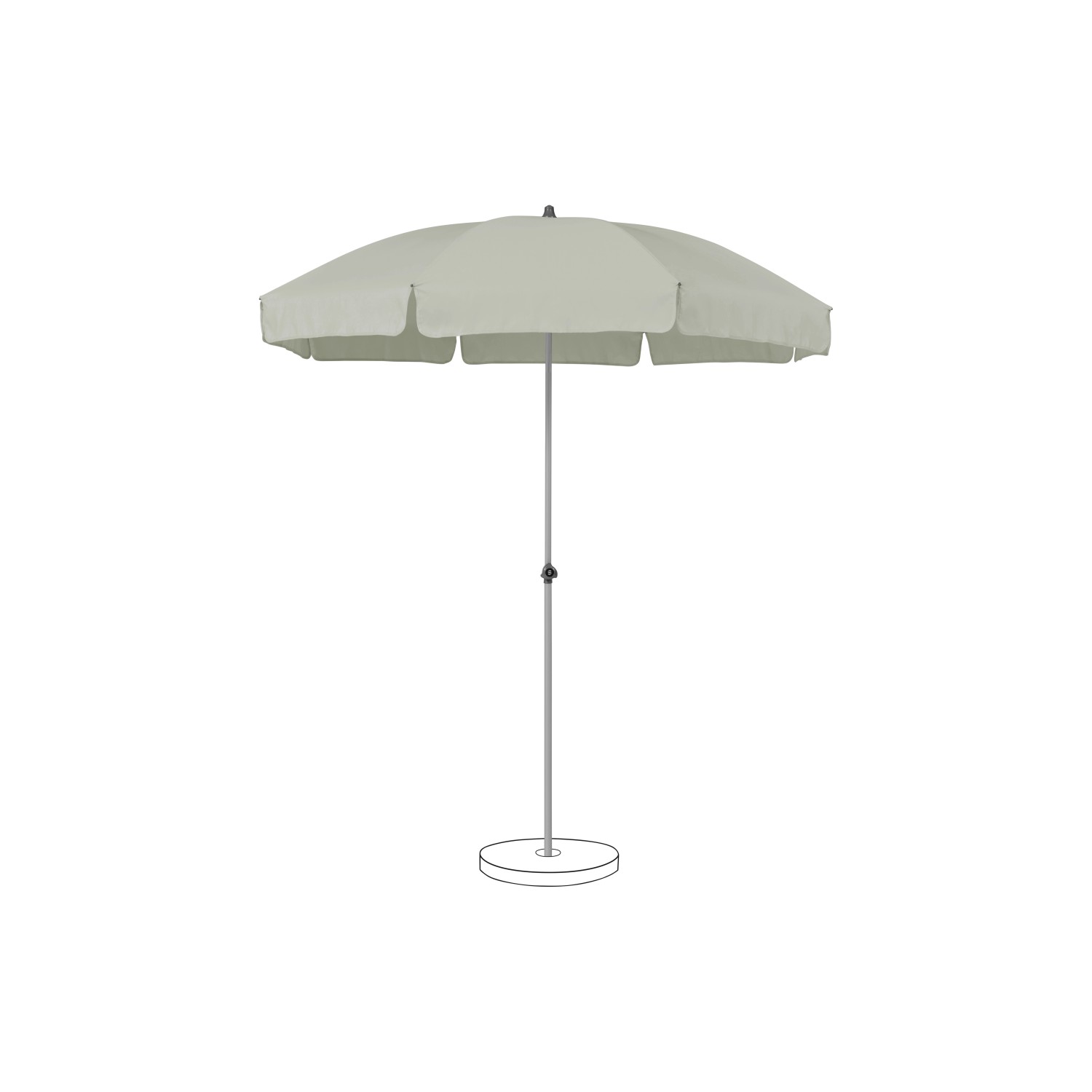 Suncomfort by Glatz Marktschirm Light Grey mit Dreh- & Neigungsfunktion günstig online kaufen