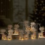 OBI LED Lichterkette mit 10 warmweißen Holz-Rentieren für gemütliche Innendekoration.