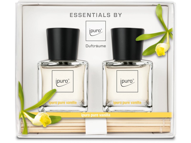 Geschenkset Essentials by Ipuro Pure Vanilla 2x 50 ml Raumduft (2er Pack) :  : Drogerie & Körperpflege