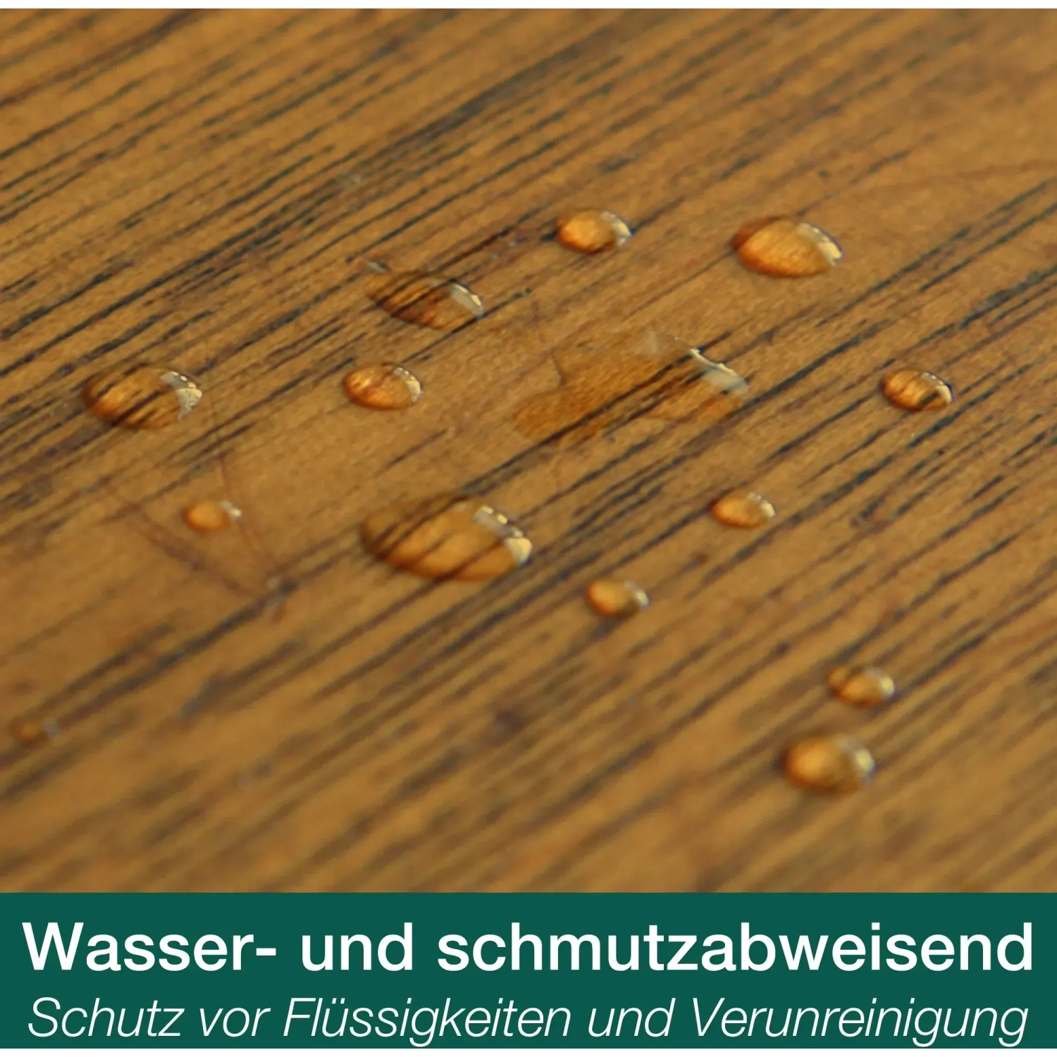 Wasserabweisende Oberfläche eines Holzbodens, behandelt mit Bona Parkettpflegeöl.