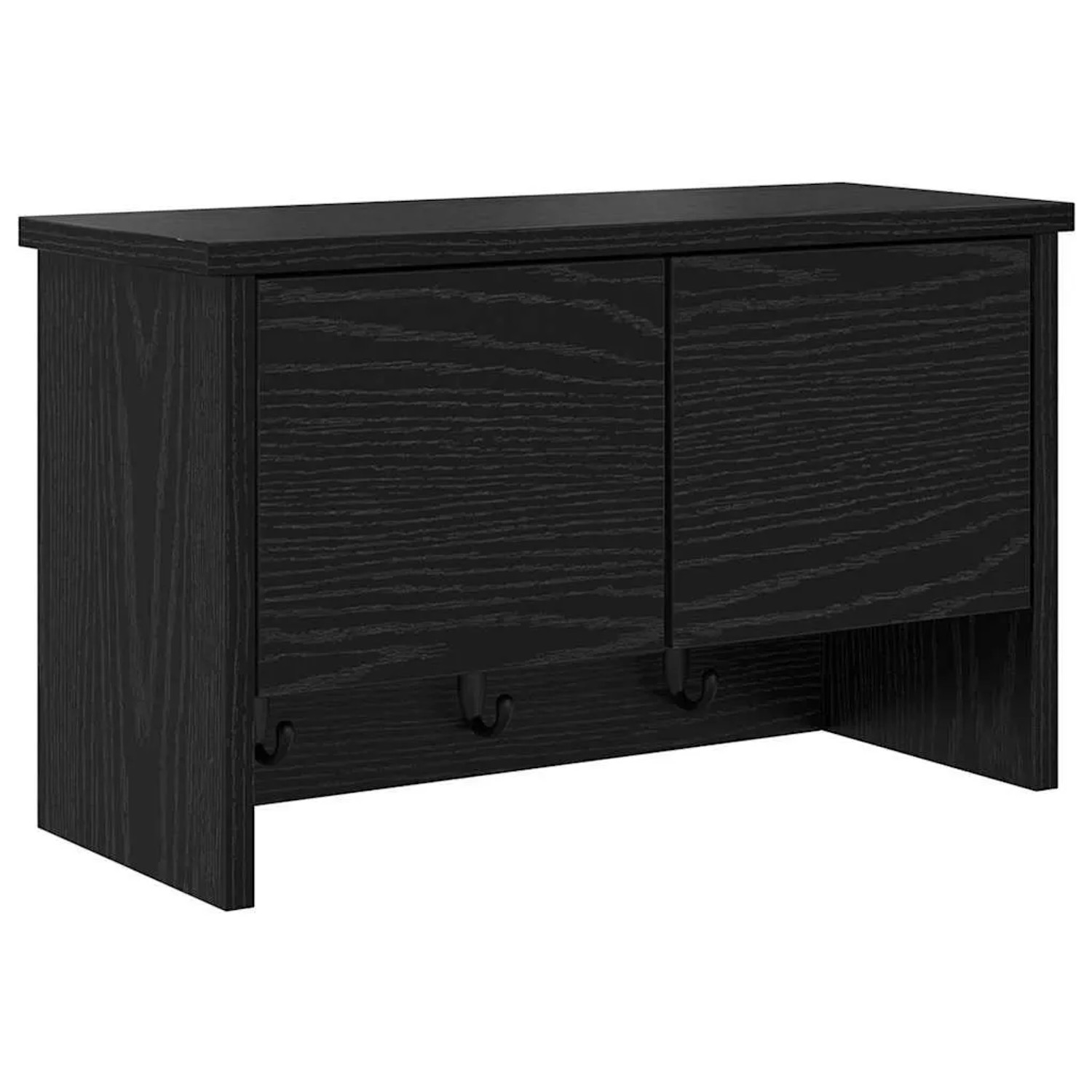 vidaXL Wandmontierter Nachttisch Schwarz Eichen-Optik 50 x 20 x 30 cm 874332
