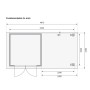 Karibu Express Gartenhaus Speedy A Set Naturbelassen 433 cm x 217 cm Anbaudach_11