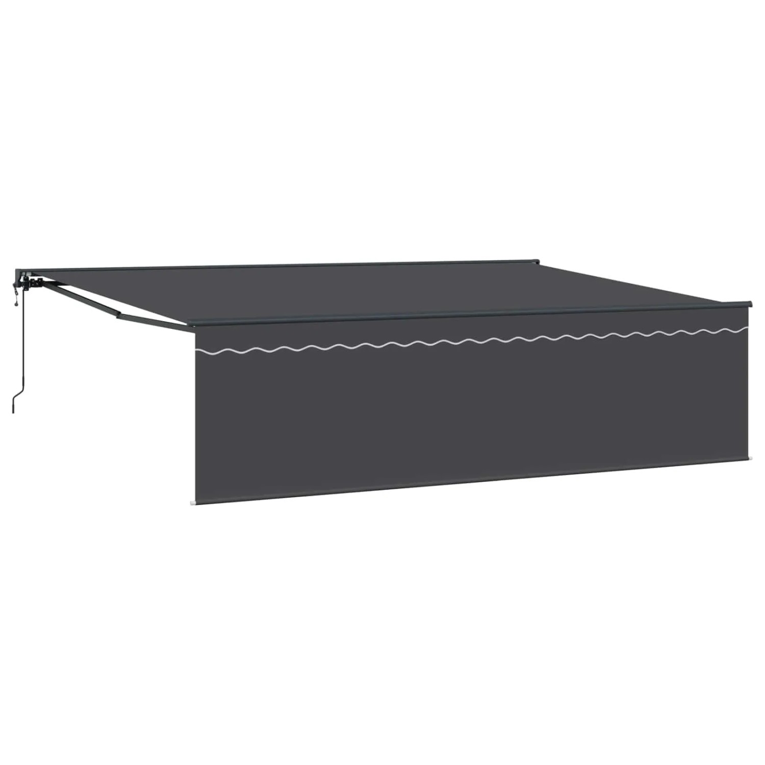 vidaXL Einziehbare Markise Anthrazit 500 x 300 cm 3331218