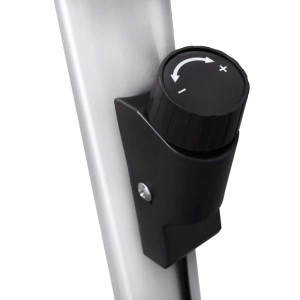 Detailaufnahme: Widerstandsknopf am vidaXL Heimtrainer für Sport & Fitness, schwarz.
