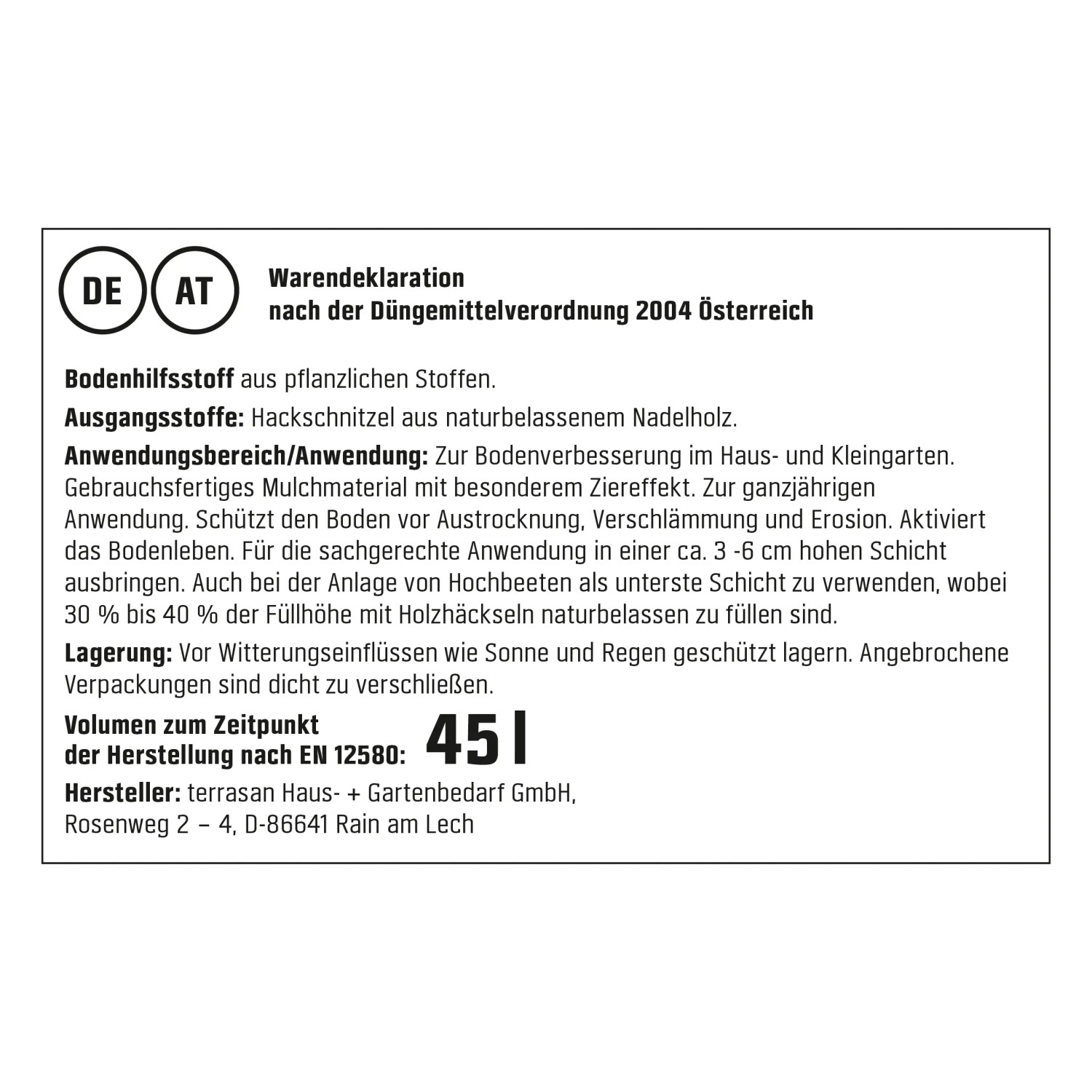 Detailansicht der Produktinformationen GROW by OBI BIO Holzhäcksel, 45l
