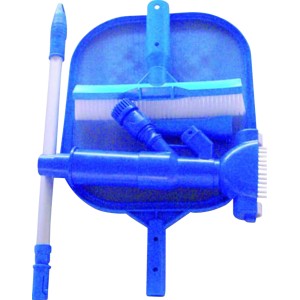 Summer Fun Bodensauger Standard Set mit Kescher und Bürsten für die Poolreinigung.