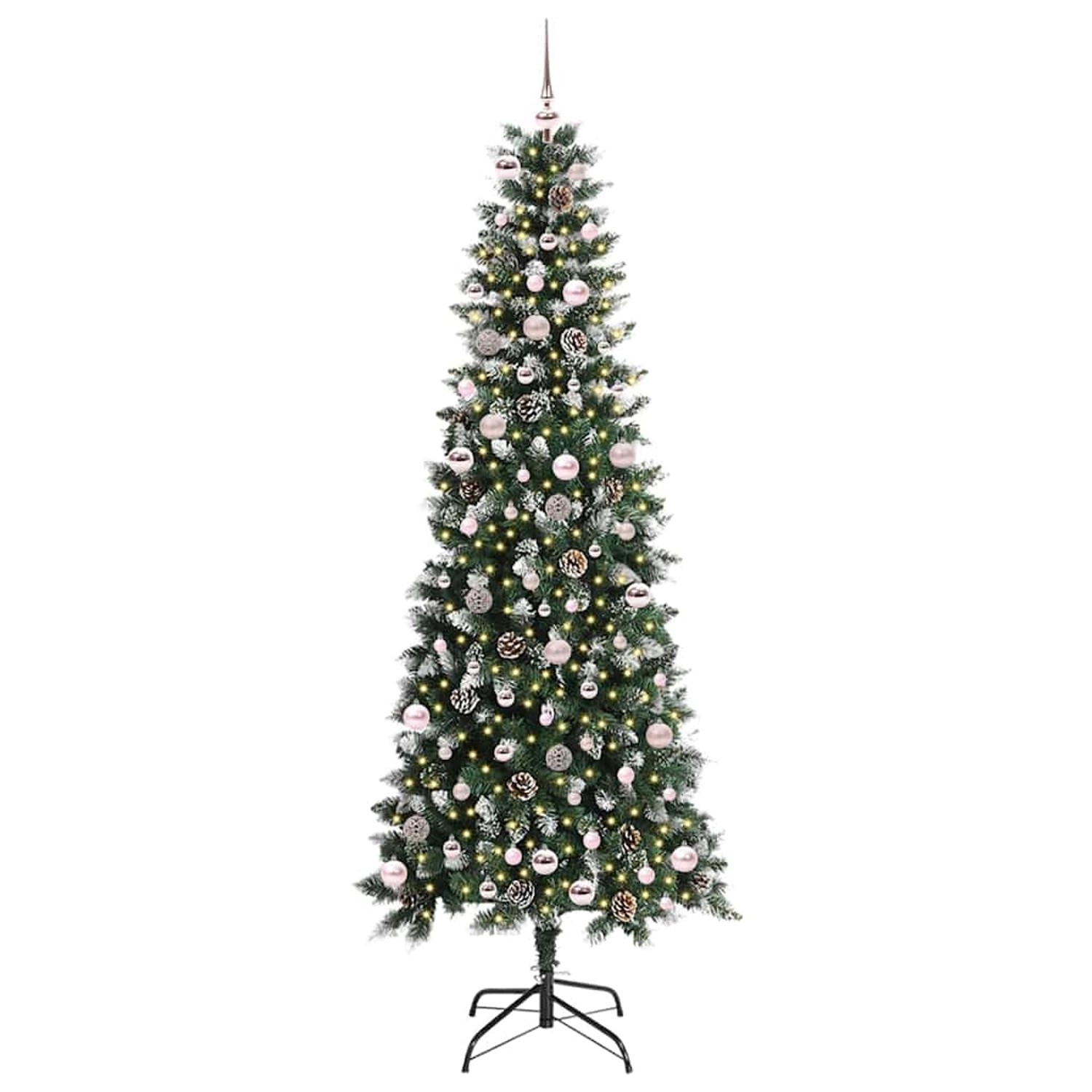 vidaXL Künstlicher Weihnachtsbaum mit 300 LEDs Grün 96 x 96 x 240 cm 3395846