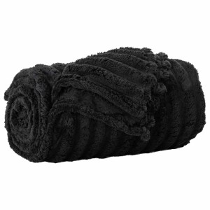 vidaXL Überwurfdecke Schwarz 270 x 240 cm Fleece 42016844