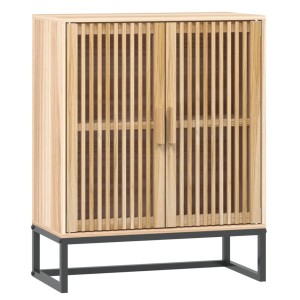 vidaXL Sideboard, 60x30x75 cm, Holzwerkstoff, Modell 2. Büroschrank mit Holztüren und Eisenbeinen.