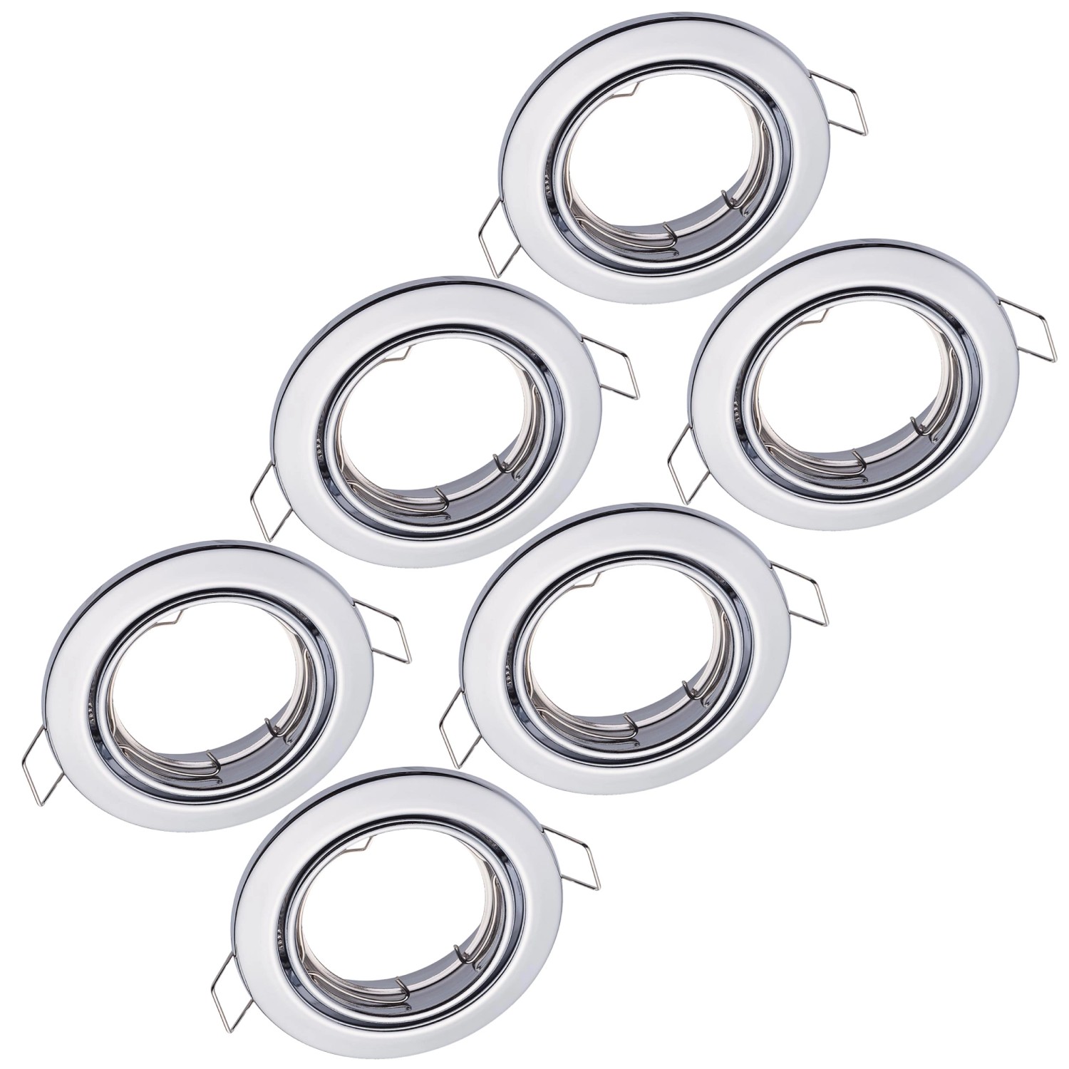 Oktaplex 6er Set Einbauspot Dijon Schwenkbar für 50mm LED-Module Deckenstra günstig online kaufen