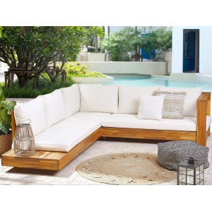Beliani Lounge Set MARETTIMO Cremeweiß 212x225x64