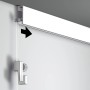 Artiteq Aufhängeschnur mit Haken an Bilderschiene. Perlonseil transparent, Haken silberfarben.