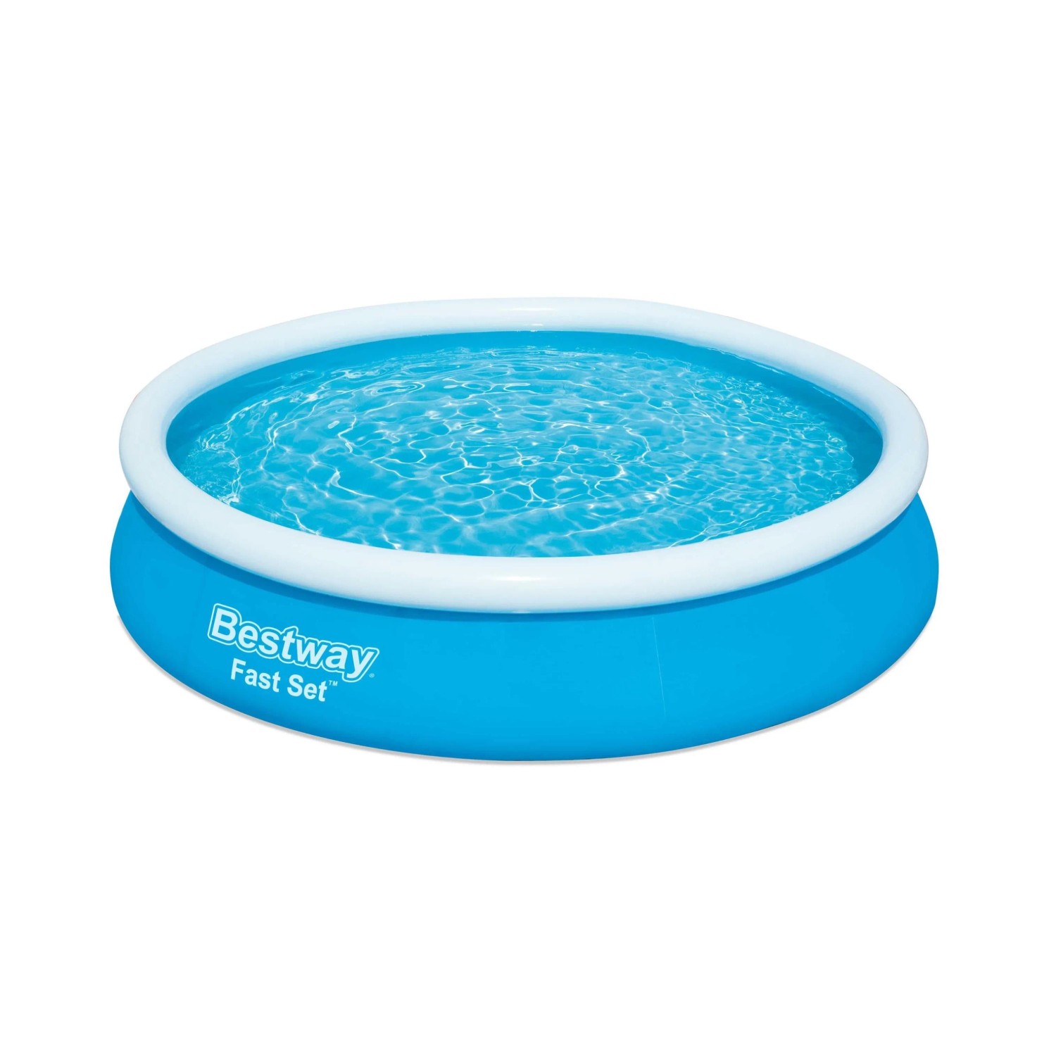 DELUKE Pool LUKE Rund Kunststoff Blau 76x366x366cm Aufstellpool Gartenpool
