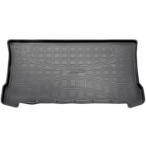 Schwarze Gummi Kofferraumwanne für Smart Fortwo III (ab 2014), passgenaues Autozubehör.