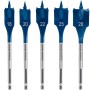 Bosch Flachfräsbohrer Set Expert Self Cut Speed, 8-teilig, für schnelles Bohren in Holz.